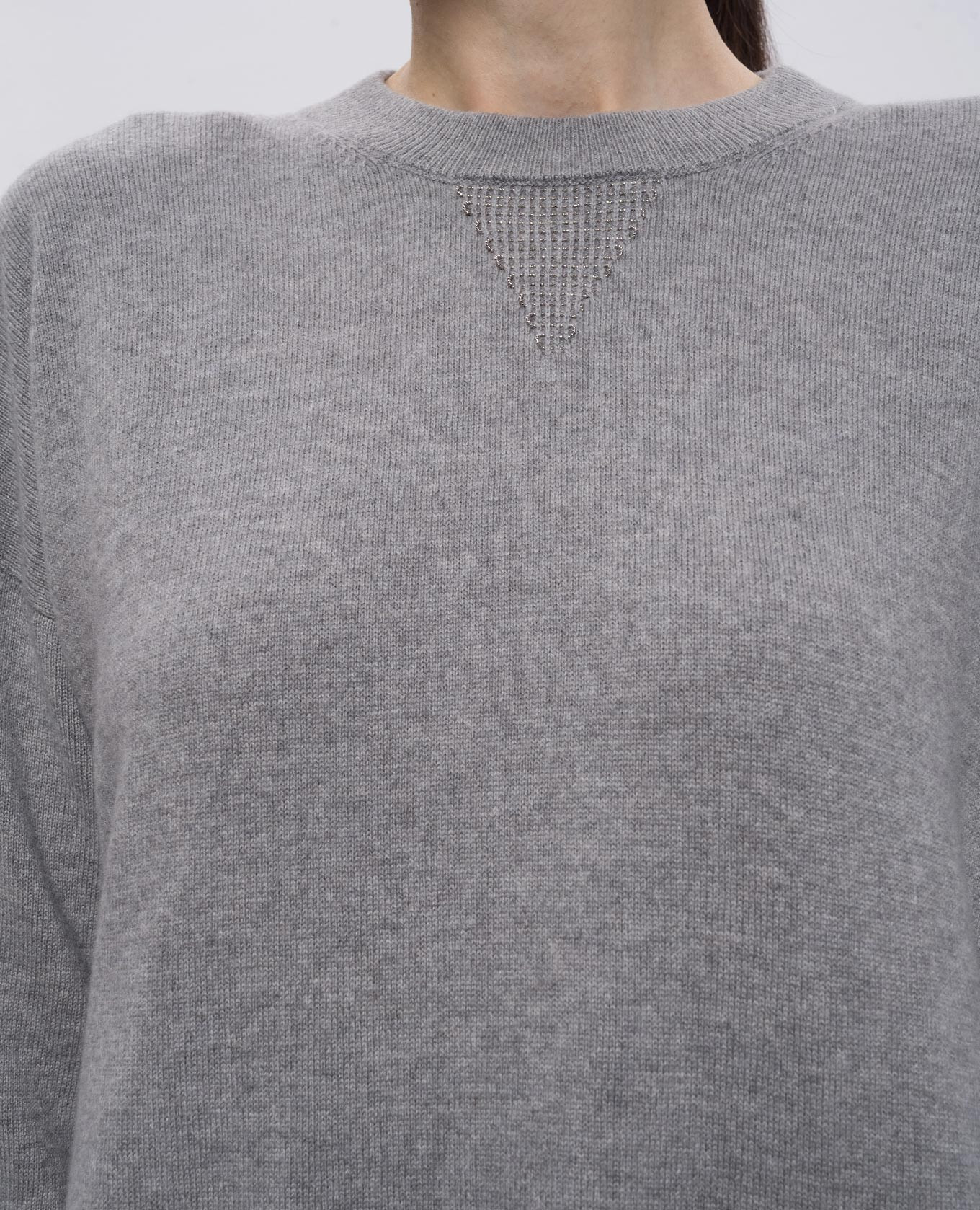 Gray dress made of wool, silk and cashmere Peserico 5
