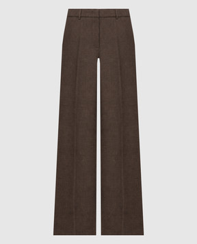 Peserico Brown wool pants P0456702666