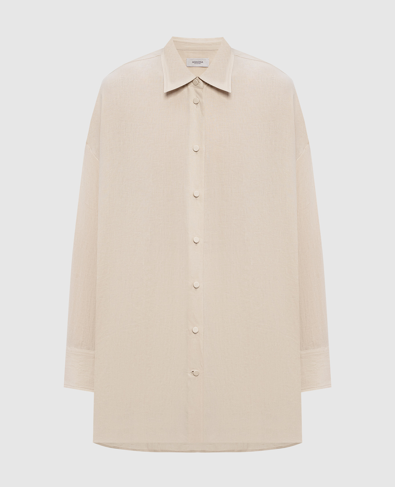 Chemise en lin beige