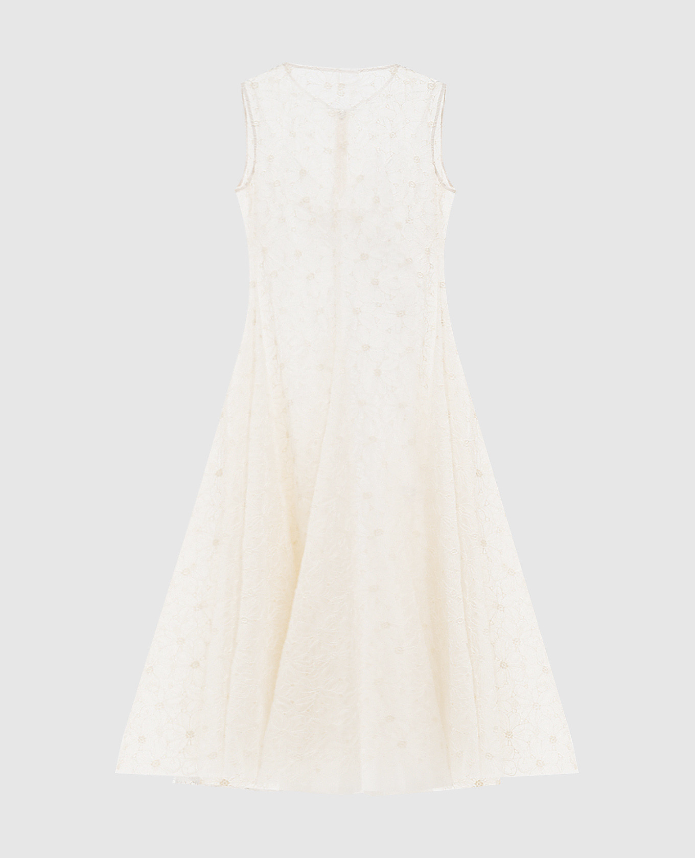 

Ivory floral embroidered silk dress Marc Le Bihan, Beige