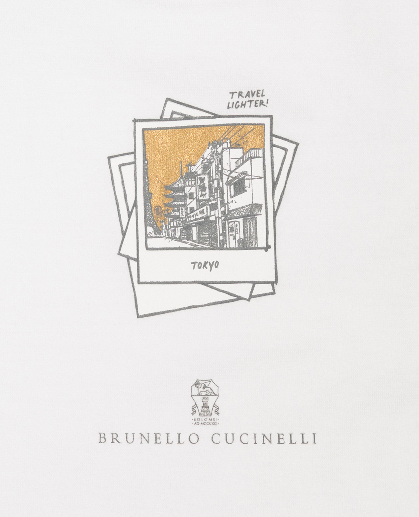 Children's white long-sleeve shirt with print Brunello Cucinelli 3