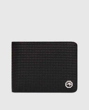 Stefano Ricci Black leather wallet with textured emblem PP301PVHI1