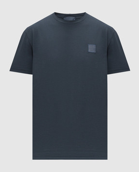 Stone Island Blue t-shirt with logo patch L1S152100021S0F11