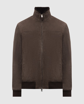 Canali Brown suede jacket LE00298O70509