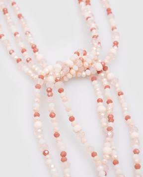 Peserico Pink necklace with monil chain A35506C0CC779
