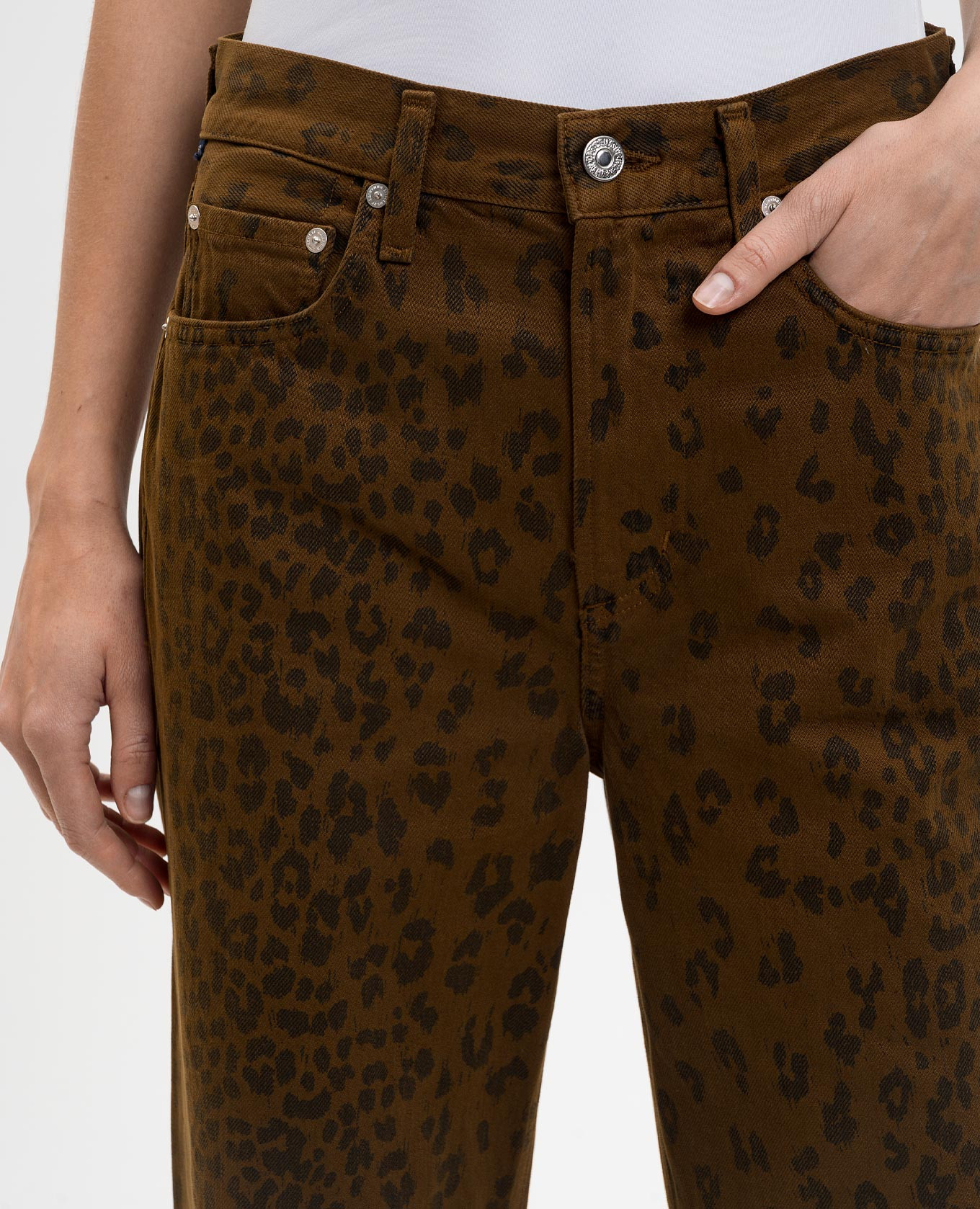 Miro Relaxed brown jeans in animal print CITIZENS OF HUMANITY 5