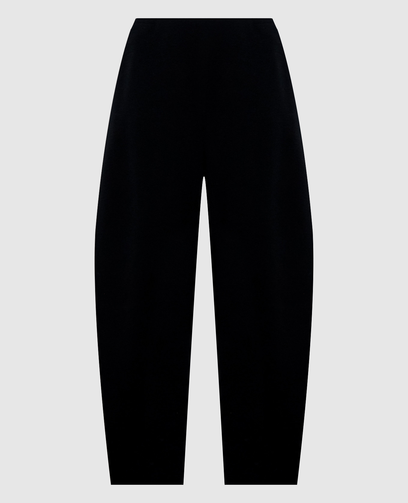 Black wool and cashmere pants