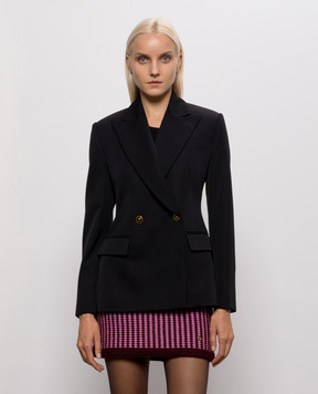 Versace Black double-breasted wool jacket 10269241A17793