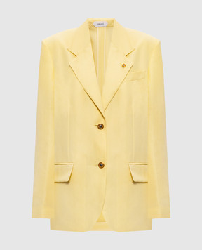 Versace Yellow wool and linen jacket 10258741A18590