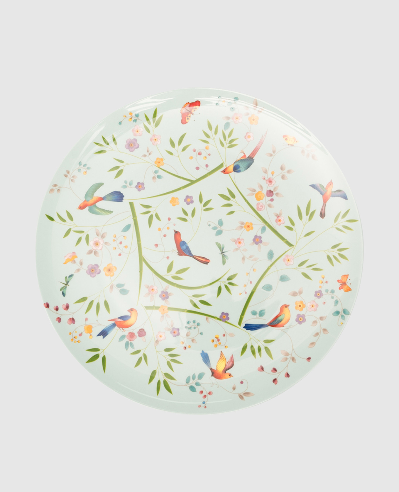 

Blue porcelain serving plate Incanto di Primavera Geminiano Cozzi 1765, Light blue