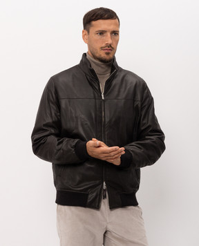 Enrico Mandelli Brown leather jacket 4T103B7409