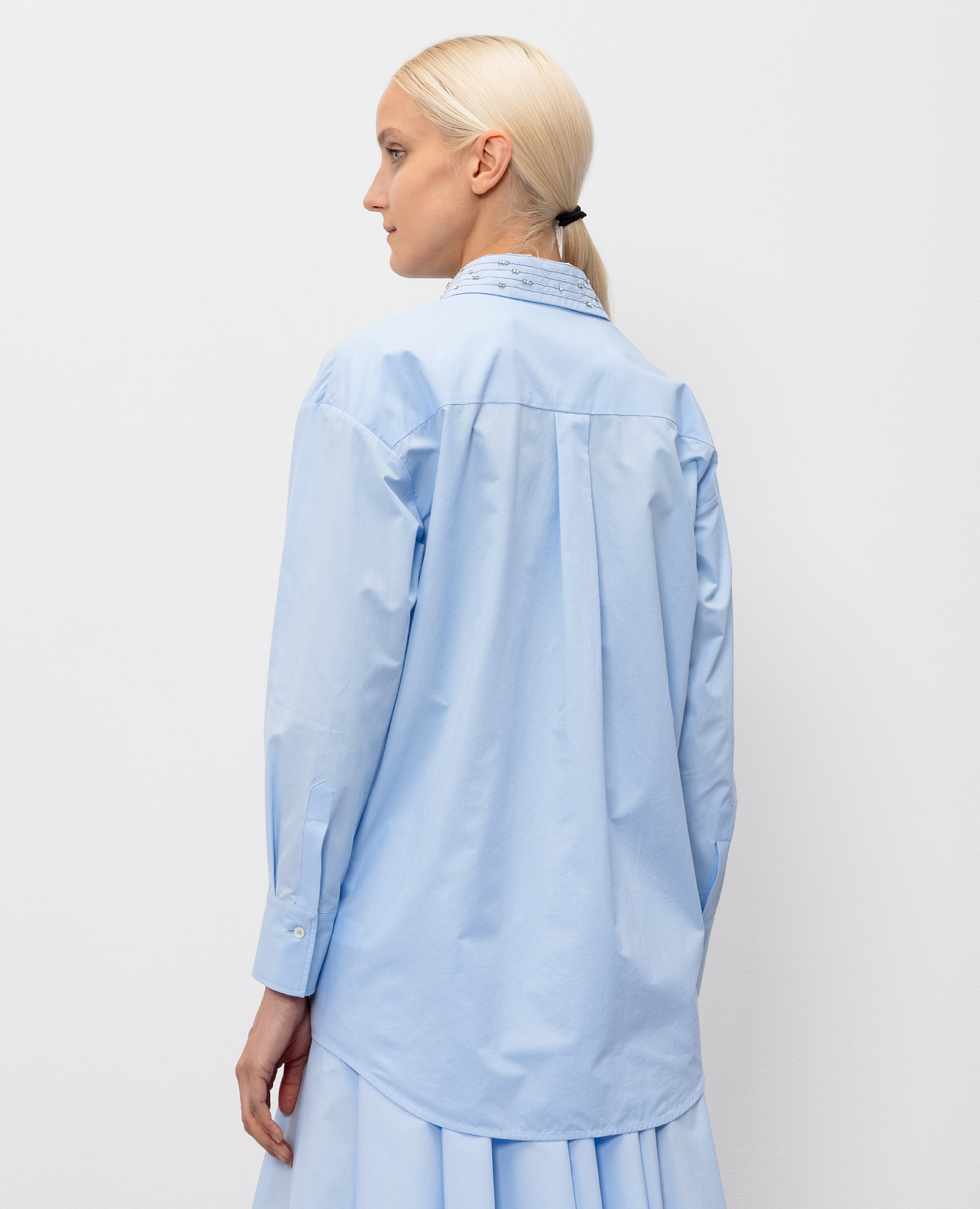 

Blue shirt with crystals Fabiana Filippi, Light blue
