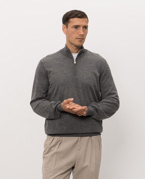 Brunello Cucinelli Gray wool and cashmere sweater M2400124