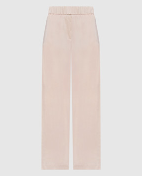 Peserico Pink pants with a monil chain P04123Z01930
