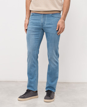 Stefano Ricci Blue jeans with logo patch MST61B3080T0214