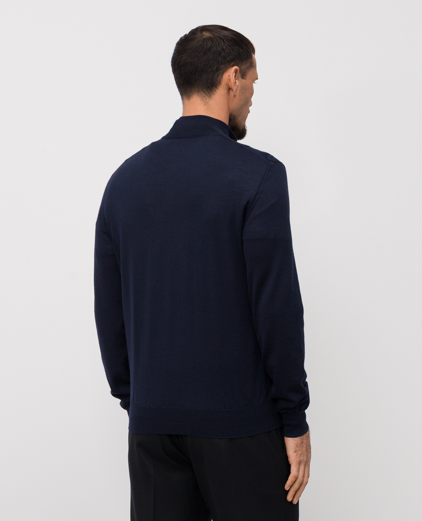 

Blue wool, silk and cashmere patterned jumper Stefano Ricci, Navy blue