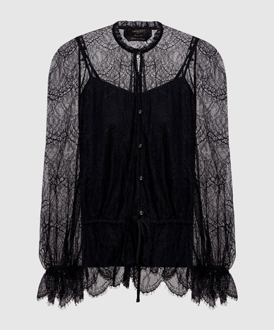 Black lace blouse