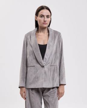 Momoni Grey Pembroke Corduroy Jacket MOJA01727MO