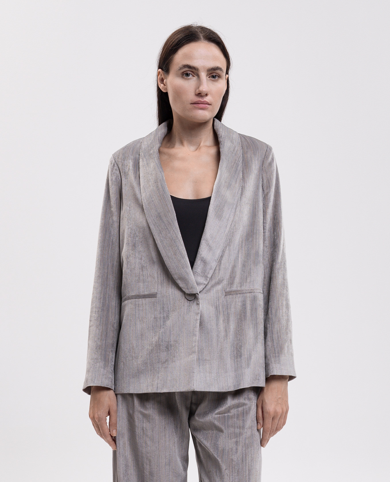 Grey Pembroke Corduroy Jacket Momoni 3