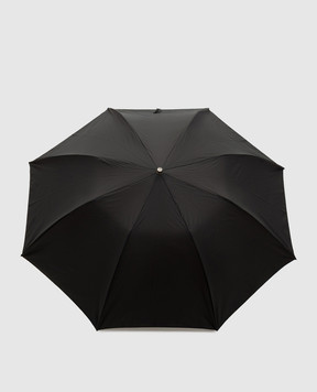 Pasotti Silver Lion black folding umbrella OMITUO64SRASO67681