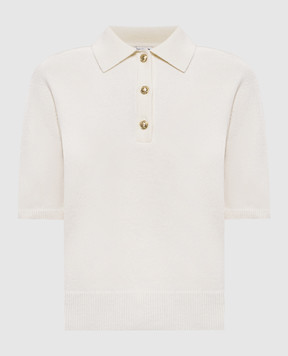 Balmain Ivory cashmere and merino wool polo PO0000000002