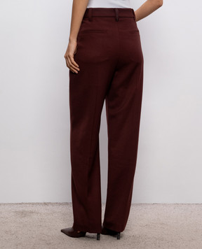 Brunello Cucinelli Burgundy wool pants MP553P9294