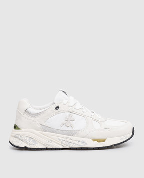 Premiata White combination sneakers Mased with emblem MASED7823