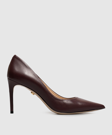 Burgundy leather shoes