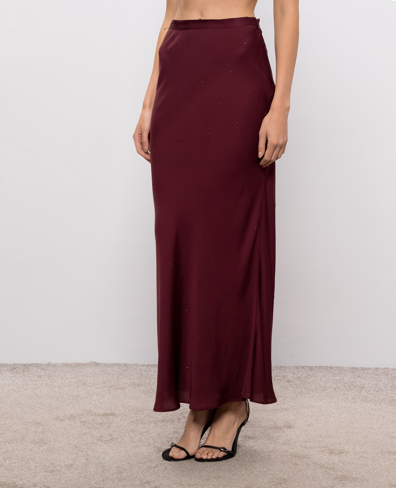 Burgundy skirt with crystals Twinset 3