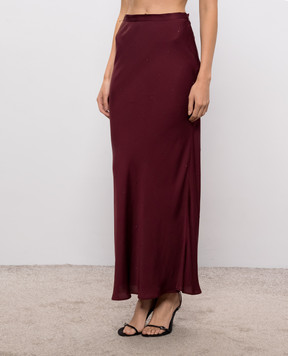 Twinset Burgundy skirt with crystals 262TT2073