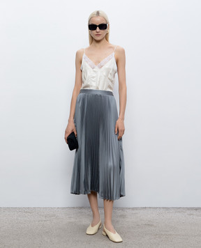 Jil Sander Gray pleated skirt J04MA0104J70096