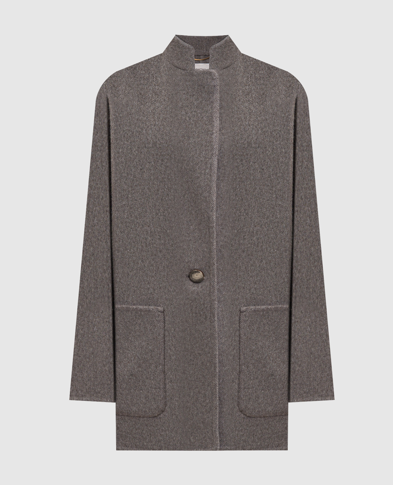 

Grey cashmere jacket with logo Agnona