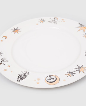 Fornasetti White porcelain plate Astronomici P50Z303