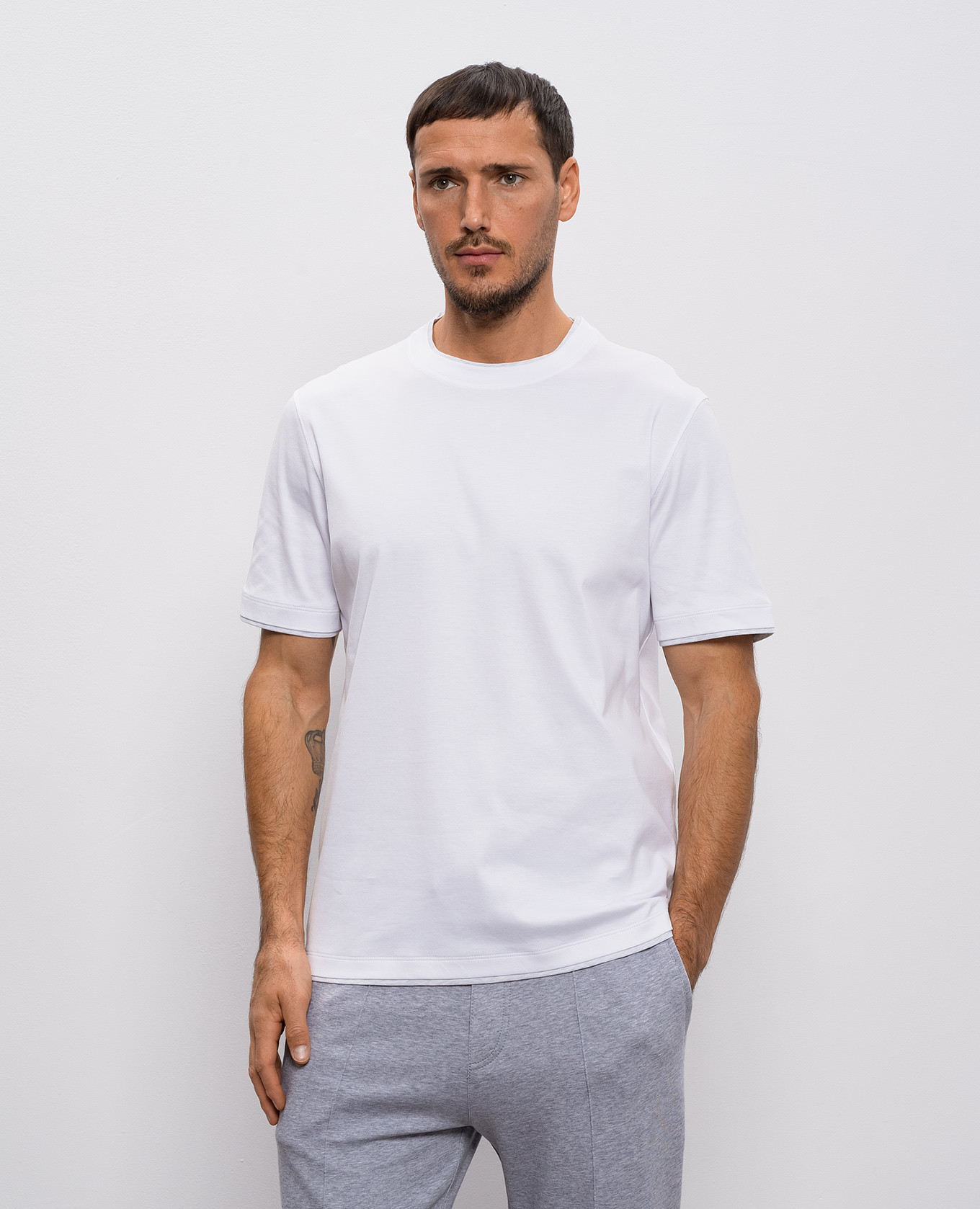 

White layered T-shirt Brunello Cucinelli