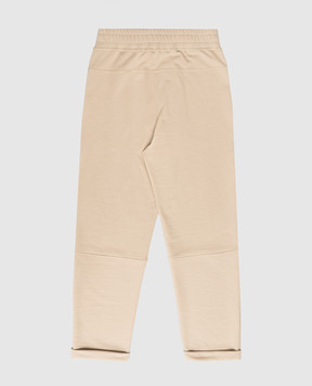 Brunello Cucinelli Children's beige track pants with lapels BN05NE632C