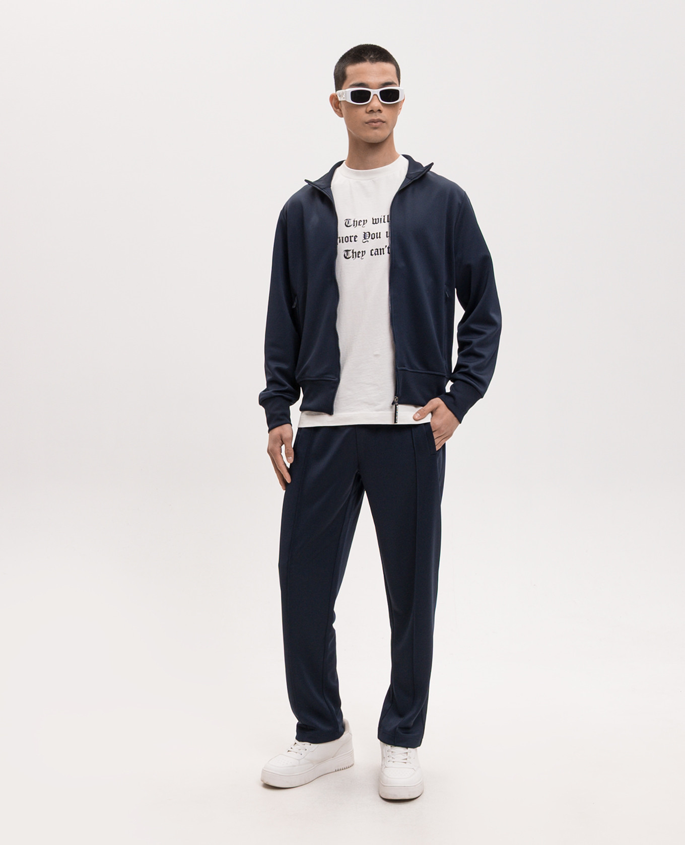 Blue sweatpants with logo print Palm Angels 2