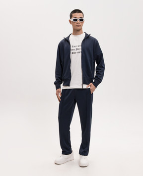 Palm Angels Blue sweatpants with logo print PMCJ048S26FAB001
