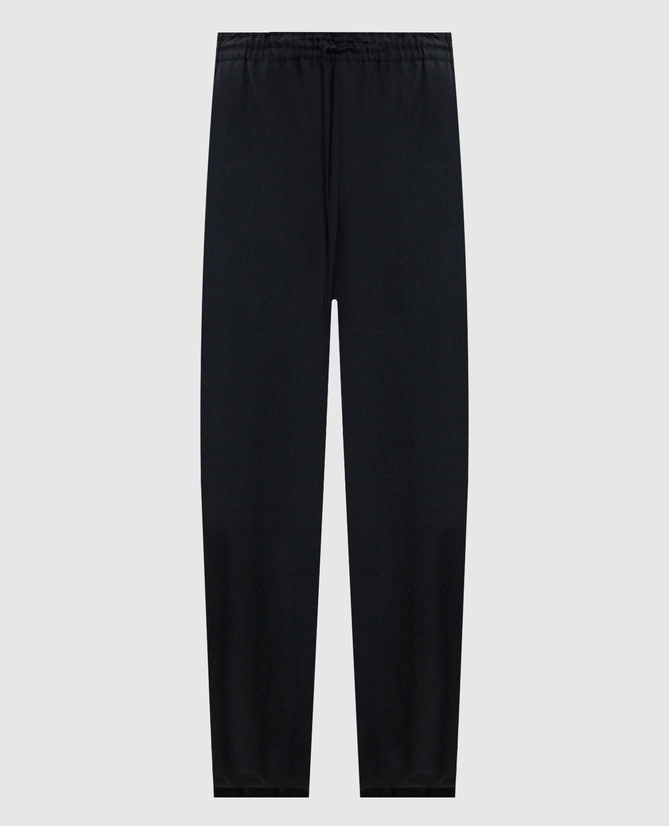 Black wool joggers