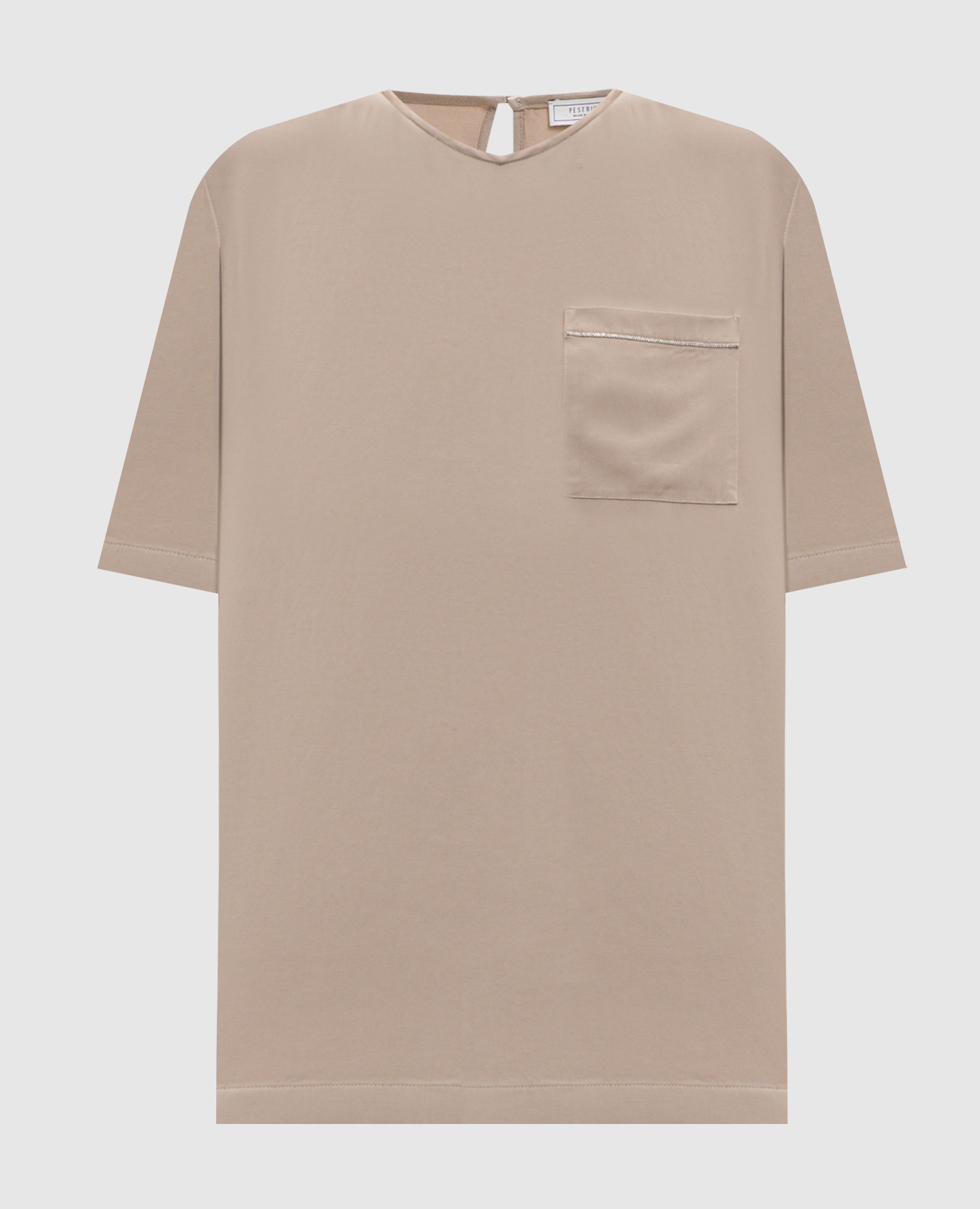 Beige T-shirt with monil chain