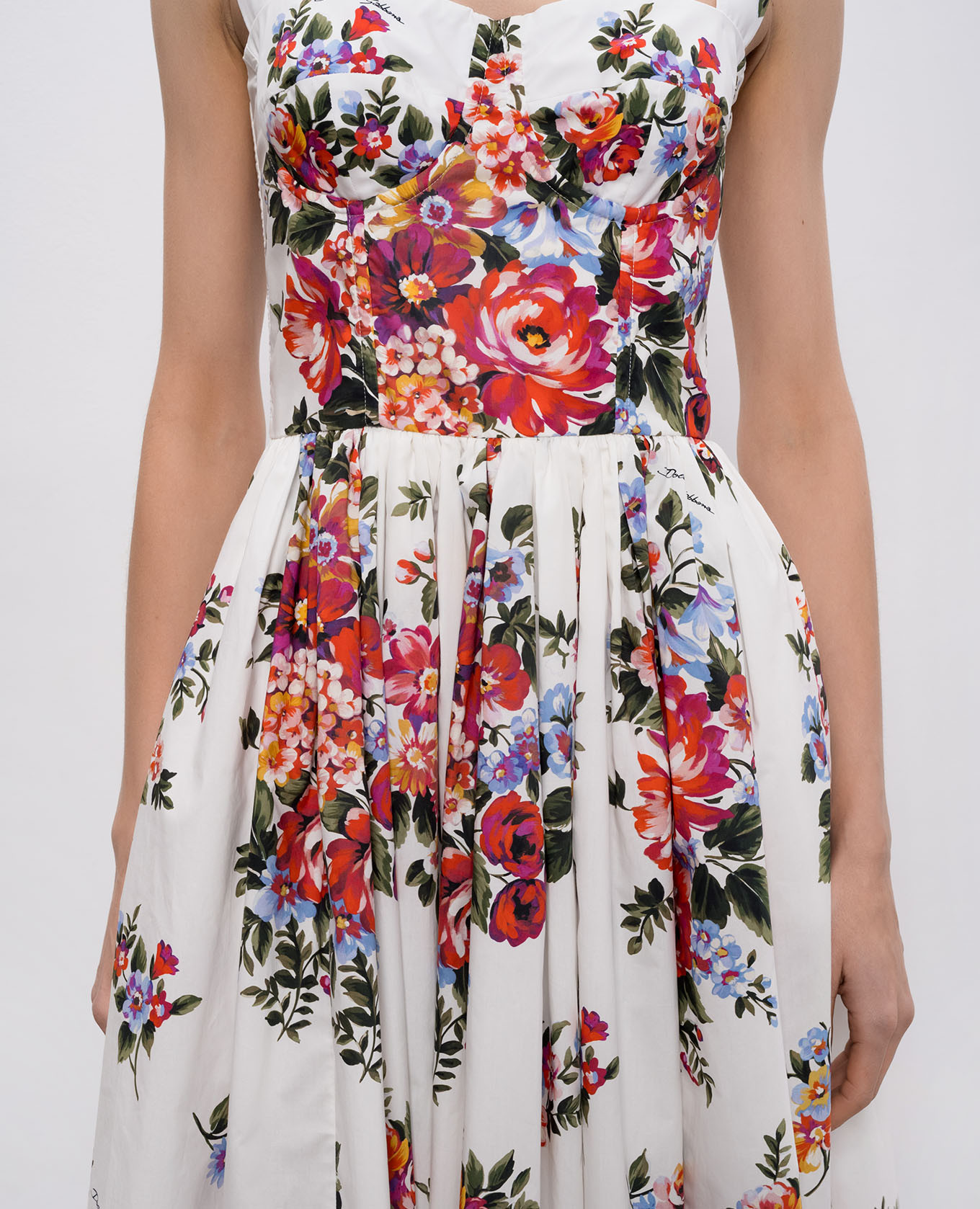 

White printed bustier dress Dolce&Gabbana