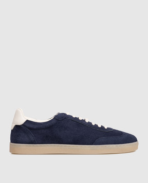 Brunello Cucinelli Blue suede sneakers MZUMGLJ336
