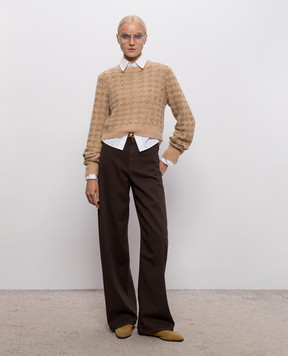 Twinset Brown jeans with a belt 262TP2550
