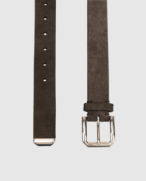 Brunello Cucinelli Suede brown belt MAUGP317
