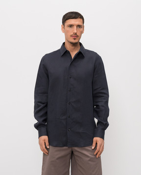Agnona Blue linen shirt TD07U1YU3049