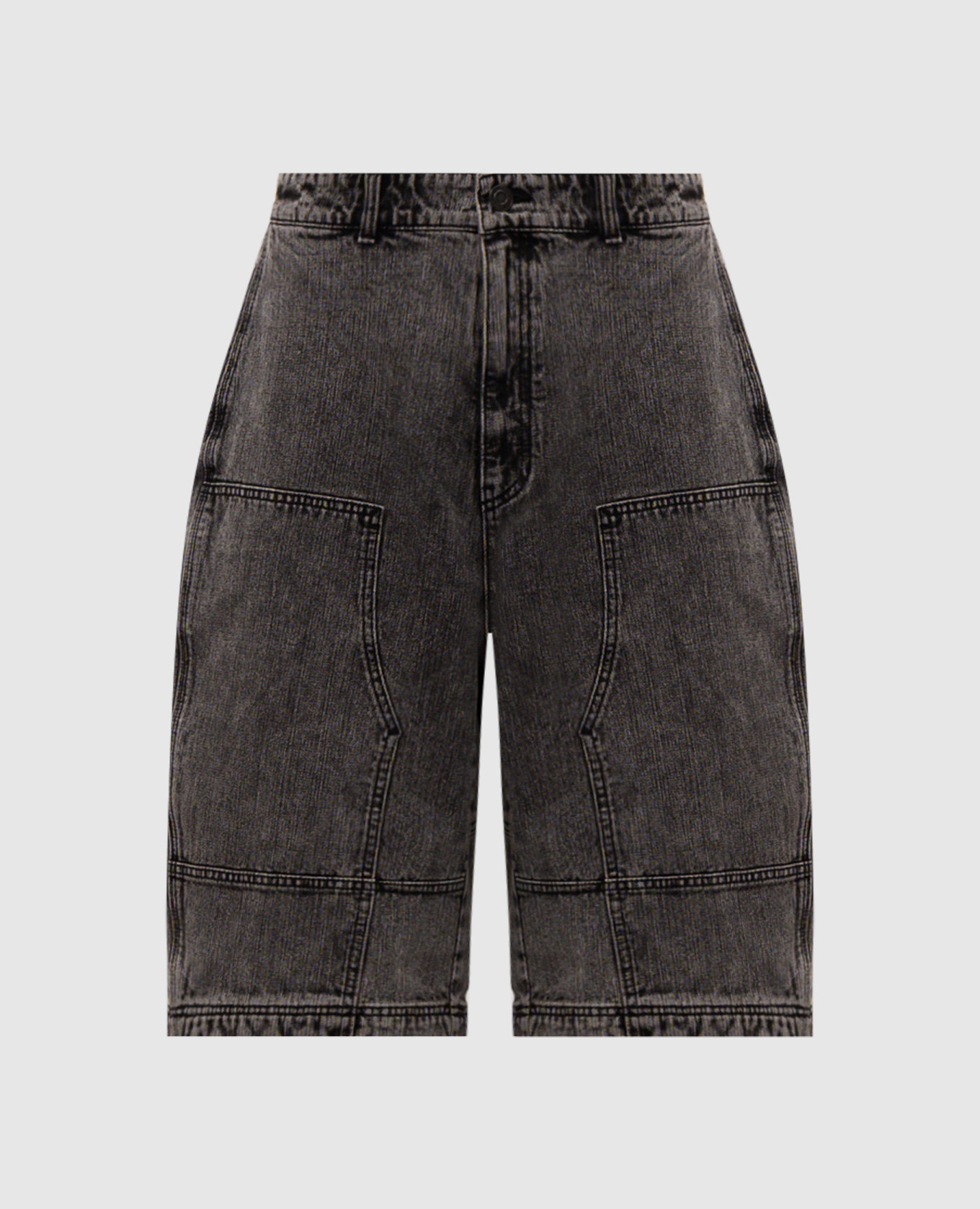 Grey denim shorts with logo patch Juun.j