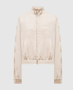 Off-White Beige sports jacket with lace 2FB00651T