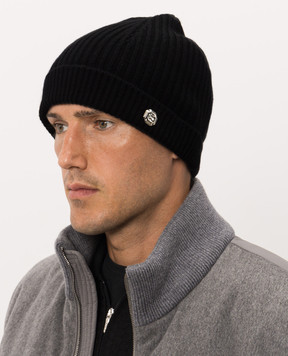 Bertolo Cashmere Black cashmere hat 500019000005