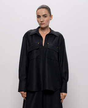 Agnona Gray wool shirt TD1202YU1142