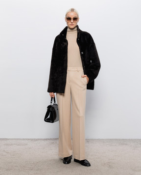 Peserico Beige wool and cashmere pants P0404406718