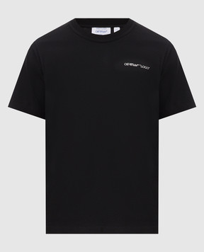 Off-White Black T-shirt with Logo print 44MAA16MF26J00L
